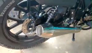 Bullet pipe full system with resonator and free silencer for Rusi Classic 250i or 250carb