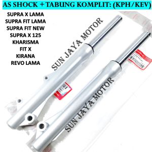 Shock Depan SET komplit As shock  Supra fit New  Supra Fit Lama Cakram  Supra x 125  Kharisma  honda Kirana ( KODE PAR : KPH / KEV / KTM )