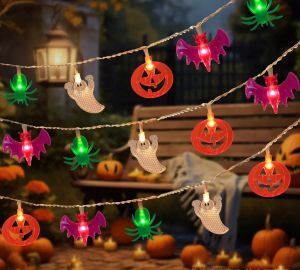 🔥พร้อมส่ง🔥 สายไฟฟักทองฮาโลวีน ปาร์ตี้ฮาโลวีน DIY สายไฟ USB Led 20 Halloween ดวง ตกแต่งงานปาร์ตี้ กันน้ํา