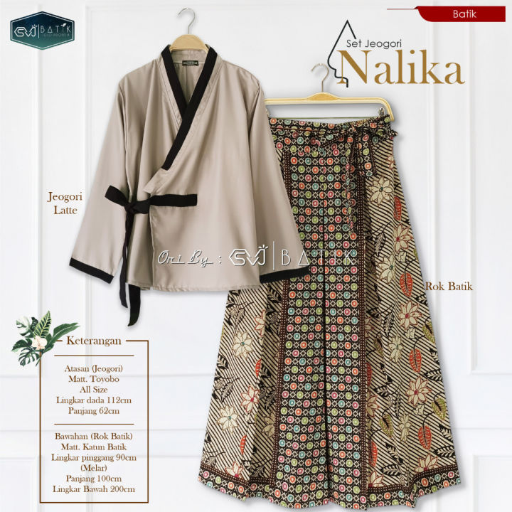 SET BATIK KONDANGAN WANITA MODEL MOTIF TERBARU HANBOK JEOGORI - Main Image