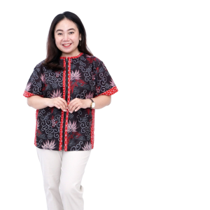 Blouse Big Size Wanita Atasan Batik Lengkap L-XL-2L-3L-4L-5L-6L-7L Model Blus Jumbo Seragam Batik / Blus Pendek Big Size / Atasan Kerja Wanita Jumbo Kantor / Blouse Jumbo Formal
