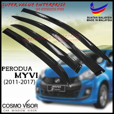 2.2Inch PERODUA MYVI 2011-2017 COSMO DOOR VISOR DOOR VISOR / WINDOW VENT VISOR DEFLECTOR