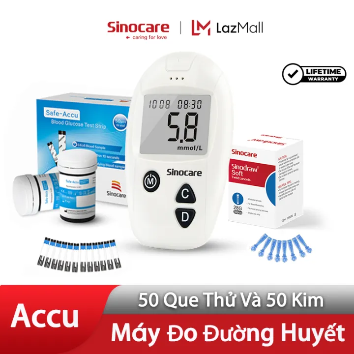 Sinocare Máy Đo Đường Huyết Safe Accu Chính Hãng