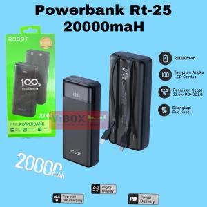 CA~ ROBOT Smart PowerBank Fast Charging 20000mAh RT25 22.5W 4 Port Output with LED Original - Garansi Resmi 1 Tahun