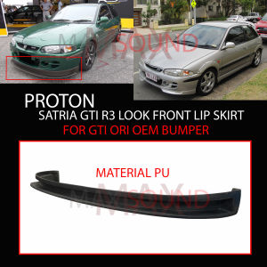 PROTON SATRIA GTI R3 LOOK FRONT SKIRT LIP MATERIAL PU GETAH