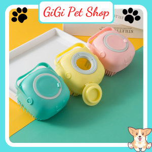 Bàn chải tắm silicon 3 trong 1 (tạo bọt massage chải lông) cho chó mèo phụ kiện thú cưng giá rẻ - GiGi Pet Shop