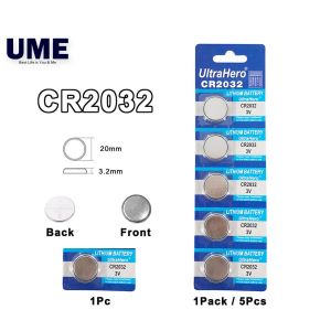CR2032 Coin type Lithium Battery 3V for Watch Calculator Camera Toys Lights 1 Pack / 5 Pcs