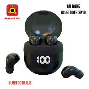 Tai Nghe Bluetooth SK18 Bluetooth 5.3 Pin Trâu Thiết Kế Nhỏ GọnCảm Ứng Thông Minh Kết Nối Ổn Định Âm Thanh HiFi Cao Cấp