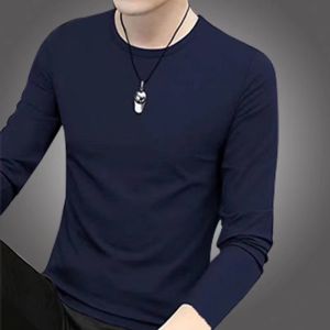 白色t恤男长袖春秋季宽松休闲打底衫潮牌ins港风韩版百搭纯色上衣