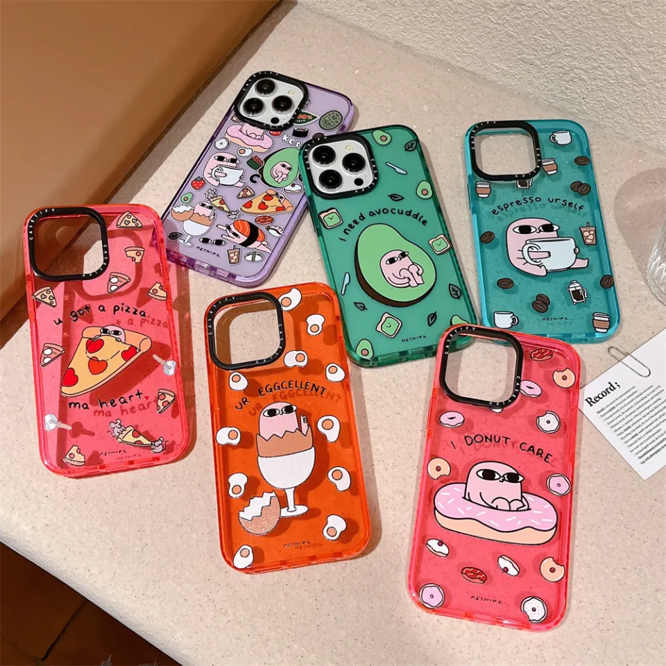 KIKI Case.tify KETNIPZ Phone case for iphone 14 14plus 14pro 14promax 13 13pro 13promax Cute cartoon drink food doodle pattern case 12 12promax 11 11promax High quality shock proof cushion protection