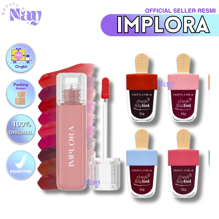 JELLY LIPTINT BY IMPLORA JELLY LIP TINT CHEEK & LIPTINT LIP CREAM LIP VELVET LIPSTICK LIPCREAM