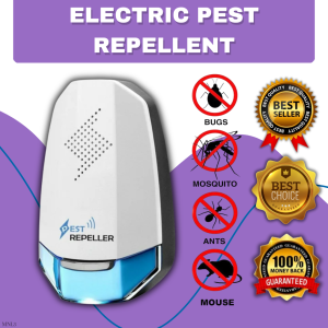 Top Seller ELECTRIC PEST REPELLENT | 100% Safe for Humans and Pets | Indoor Plug-In Device for Mosquito Cockroach Rat & Insect Control | Widely Used & Energy Saving | Ultrasonic Repellent with Night Light | No Noise and Easy to Operate | Ideal for Home.