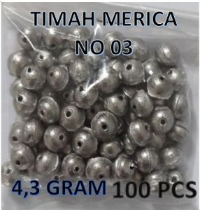 Timah pancing model Merica no 01 berat satuan 1.8 gram packet 200 pc