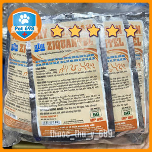 Bộ 3 Gói TẨY GIUN SÁN NỘI NGOẠI KÝ SINH TRÙNG GIUN PHỔI GIUN ĐŨA GIUN TÓC trên vật nuôi thú cảnh chó mèo gà