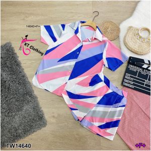 CC 14640 ชุดเซท ชุดทำงาน ชุดเที่ยวทะเล ใส่ทำงาน ใส่เที่ยวได้ (ฟรีไซส์ M+ อก 36-46  เอว26-34 สพ42-44)