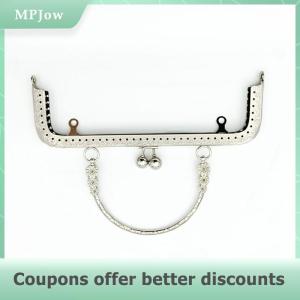 【MPJow】 20CM Square Embossing Wrist Metal Kiss Clasp Frame For Bags Flower Handle Sewing Hardware Handbags Accessories