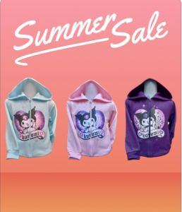 Jaket zipper anak perempuan KUROMI BATIKi umur 1 2 3 4 5 6 7 8 9 10 11 12 tahun/jacket anak cewe terbaru bisa cod