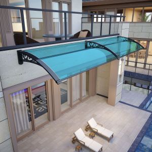 Sunshade Outdoor Blinds Shades & Awnings Rain Cover For Balcony Plastic Steel Transparent PC Board Courtyard Awning Awning Rain Cover For Balcony