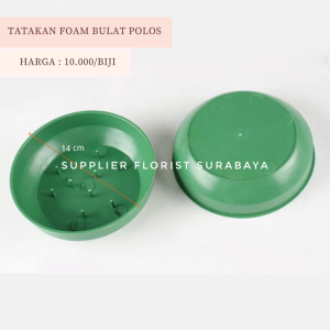 SFS - TATAKAN FOAM PERSEGI PANJANG BULAT ALAS FOAM BASAH UNTUK DI MEJA KANTOR TATAKAN BUNGA FLORAL TRAY BARANG FLORIST FLOWER TRAY TATAKAN OASIS VAS BUNGA DEKORASI MOBIL MEJA