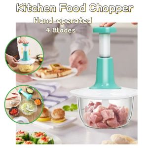 Home Hand-operated Chopper Kitchen Pressing Meat Grinder Household Vegetable Fruit Chopper Household Kitchen Tools