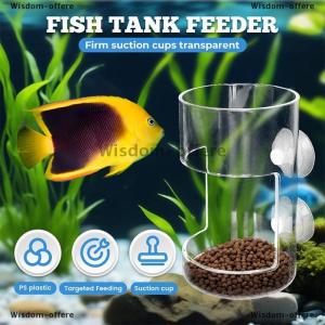 [COD] Wisdom-offere Fish Feeder For Aquarium 2025 New Fish Tank Dish Tray With Suction Cup Acrylic Fish Feeding Tube Fish Food Holder