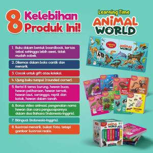 Learning Time Animal World My First Word Seri Belajar Adab dengan Cerita Berima Seri Adab Anak Islam buku anak muslim islami Mini Boardbook First Islamic Words