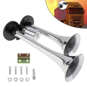 Loud Air Horn Dual Trumpet Truck 12v-24v Train Truck Car Kit Compressor 300db