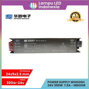 POWER SUPPLY INDOOR WHOOSH 24V 300W 7.5A LED LIGHT BOX SLIM