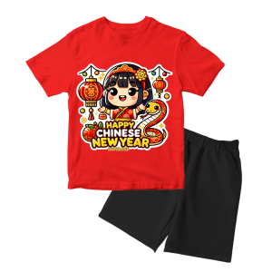 Baju Setelan Anak Anak Imlek CNY Sincia Karakter Cewe Bando Ular 1 - 10 Tahun - Hypelane Kids - DTF