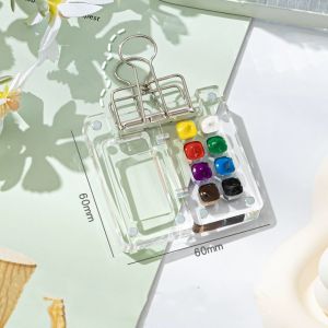 Mini Palette Akrilik 8/15 Lubang Watercolor Lukis Magnetic Palete Portable Untuk Travel Artist
