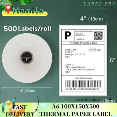 Waybill Sticker ROLL 100x150mm A6 TRIPLE PROOF Thermal Printer Barcode Shipping Label 500/1000/2000
