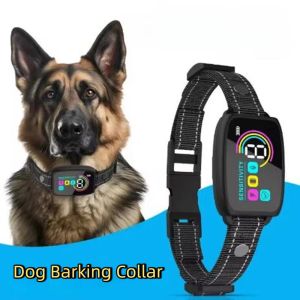OUTOPEN Color Screen Dog Barking Collar Intelligent Type-C Rechargeable Dog Training Collar Portable Adjustable Working Modes Anti Bark Dog Collar Pet Dog Training