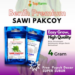 Benih Topfarm / Benih Sawi Pakcoy Terbaik / Benih Sawi Pakcoy Super Lebat / Benih Sawi Pakcoy Putih / Paket Benih Sawi Pakcoy Super / Benih Sawi Pakcoy Batang Putih / Benih Sawi Pakcoy Jumbo