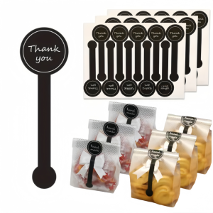 100Pcs Thank You Sealing Sticker Pudding Bottle Sticker Baking Box Label Sticker Handicraft Products Bakery Packaging Stickers