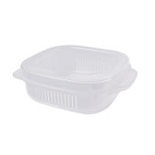 Frozen Heated Microwave Oven Double Layer Portable Plastic Kitchen Organizer Tool Heat-resistant Lunch Box Vegetable Fruit Subpacked Rice Sub Packaging Box Food Storage Container