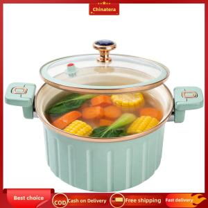 [Chinatera Malll] 8L Double-Handled Stew Pot Large-Capacity Non-Stick Soup Pots Enamel Lining Cooker for Home Kitchen