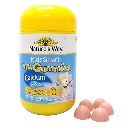 Kẹo dẻo Canxi cho bé Nature's Way Kids Smart Vita Gummies Calcium + Vitamin D Giúp bé phát triển chiều cao và chắc khỏe xương, răng (60 Viên) | Lazada.vn