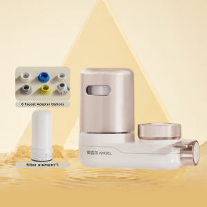 ANGEL Faucet Water Filter 792-Gallon Faucet Mount Water Filtration System for Tap Water Reusable Reduces Chlorine & Bad Taste with Washable Filter Cartridge for Kitchen Bathroom