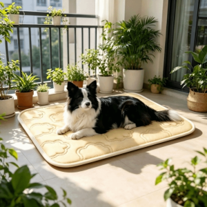 GJURD Soft Dog Cooling Mat Non-Slip Folding Pet Ice Pads Dog Bed Mat Breathable Dog Cooling Pad Kennel