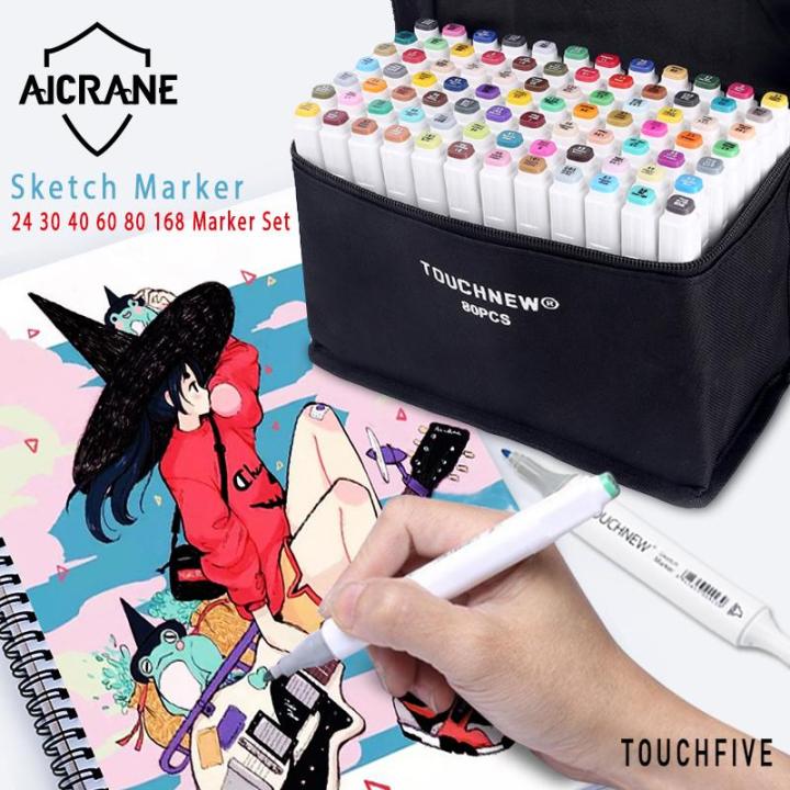 Alcohol Markers Copic Marker Manga AICRANE Twin Tip Pen Marker Set