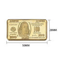 Replika Emas Murni Logam Mulia Koin Emas Souvenir Persegi Asli 999.9% New Design Dolar As. 