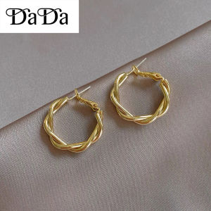 Original 916 gold Hoop earrings womens opal round zircon engagement jewelry girlfriends gift Women Fashion Jewellery（Free pearl earrings）