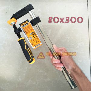 [80x300mm] F Clamp Bar 30cm INGCO HFC020802 Klem Catok Penjepit Kayu Kaca 80 x 300