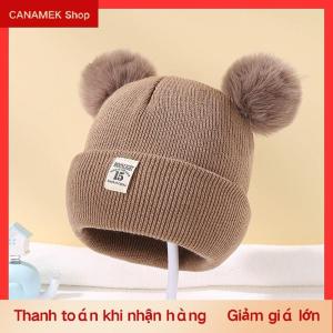 CS Dễ Thương Mùa Đông Hat Rắn Màu Len Dệt Kim Nắp ca-pô Bebe Sơ Sinh Bé Hat Pompom Cho Trẻ Em Chàng Trai Cô Gái Trẻ Em Mũ Ấm