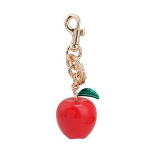 Lightweight Apples Keyring 3D Shape Keychain Purse Charm Stylish Backpack Accessory for Trendy Women and Teens