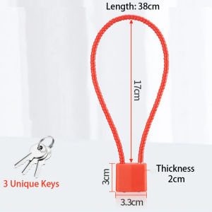 Steel Wire Padlock Rustproof Sturdy Anti-theft Cable Lock Locker Cabinet Luggage Tool Helmet