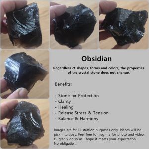 Obsidian Raw Natural Crystal Stone | Confidence | Protection | Remove Negativity | Clarity