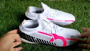 (Gratis Kaos Kaki) Sepatu Bola Ortus Catalyst Liberte White Black Dewasa & Junior