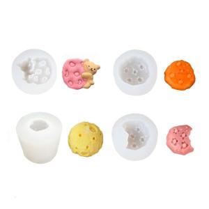 Animal Silicone Moulds Cartoon Bear Shaped Fondant Molds DIY Decorating Tool Birthday Party 3d Moon Resin Mold Handmades