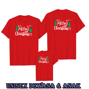 Kaos Atasan Baju Oblong Anak Cowok Cewek Natal Merry Christmas Rohani Kristen Couple Keluarga